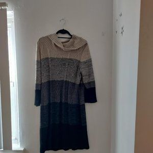 1X Gray Ombre Sweater Dress